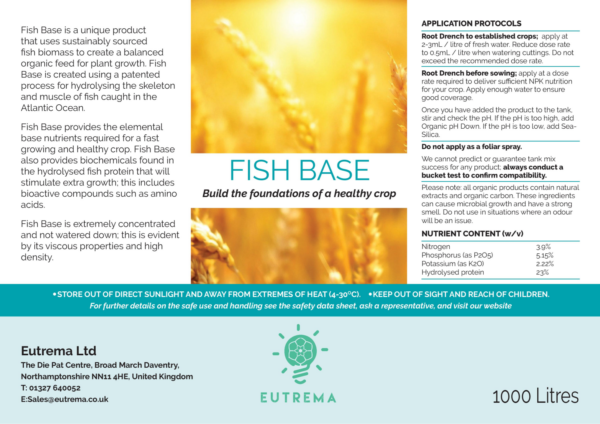 Fish hydrolysate fertiliser and biostimulant